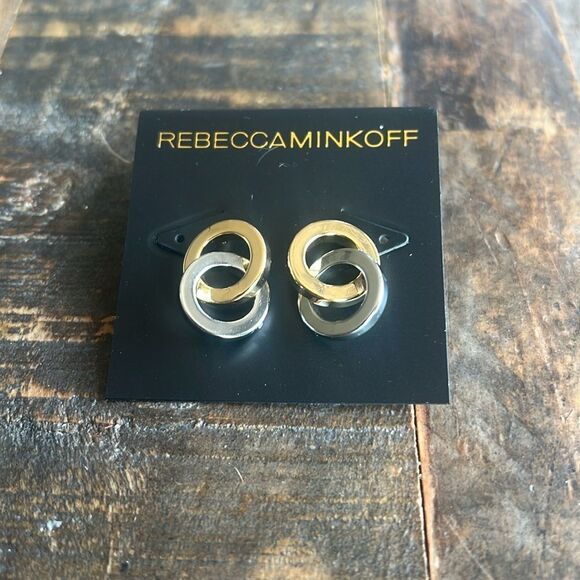 Rebecca Minkoff Silver and Gold Earrings - Picture 1 of 3